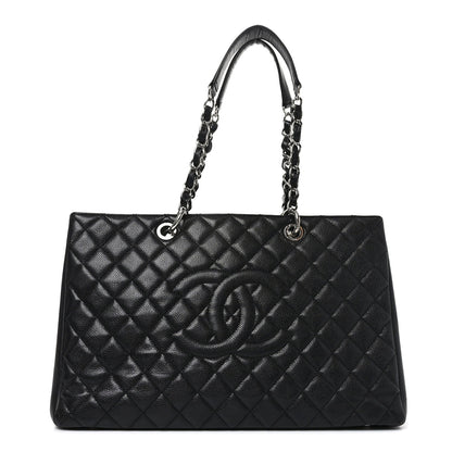 Caviar Quilted XL Grand Shopping Tote GST Black