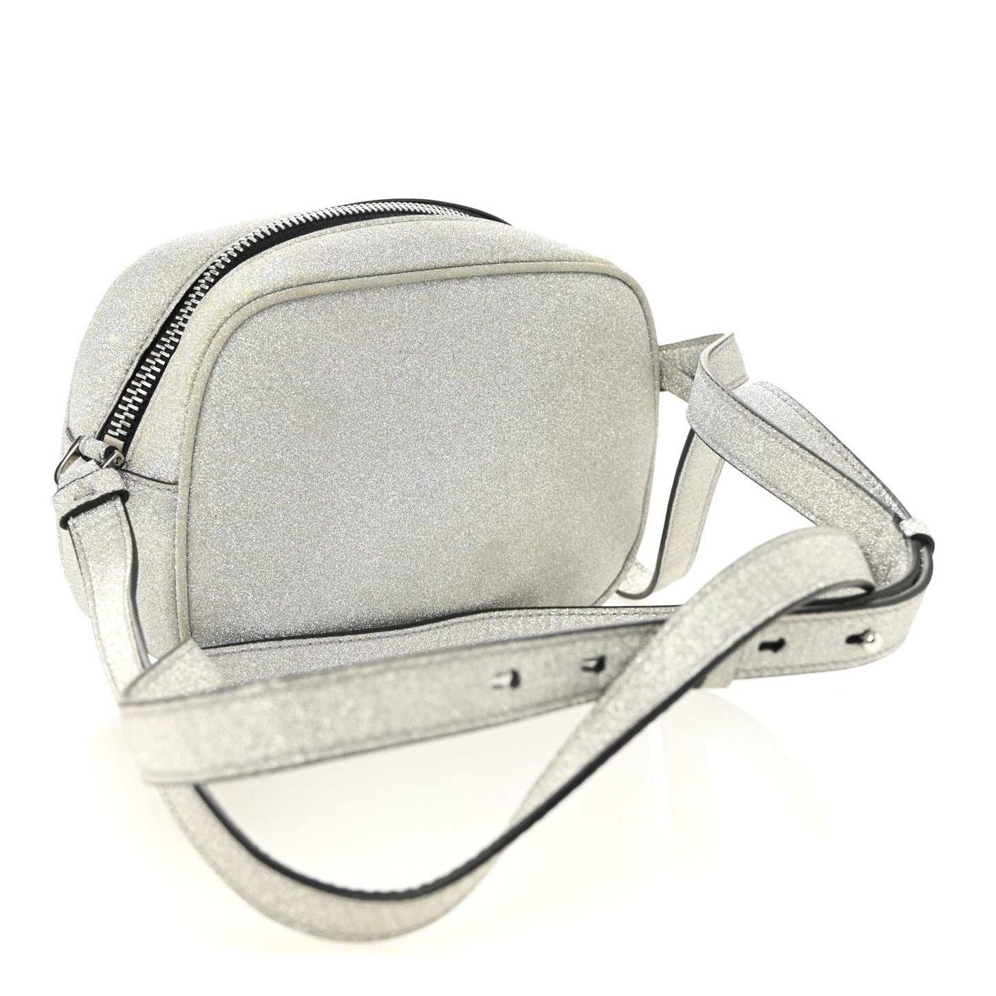 Rainbow Glitter Vara Bow Camera Bag Silver