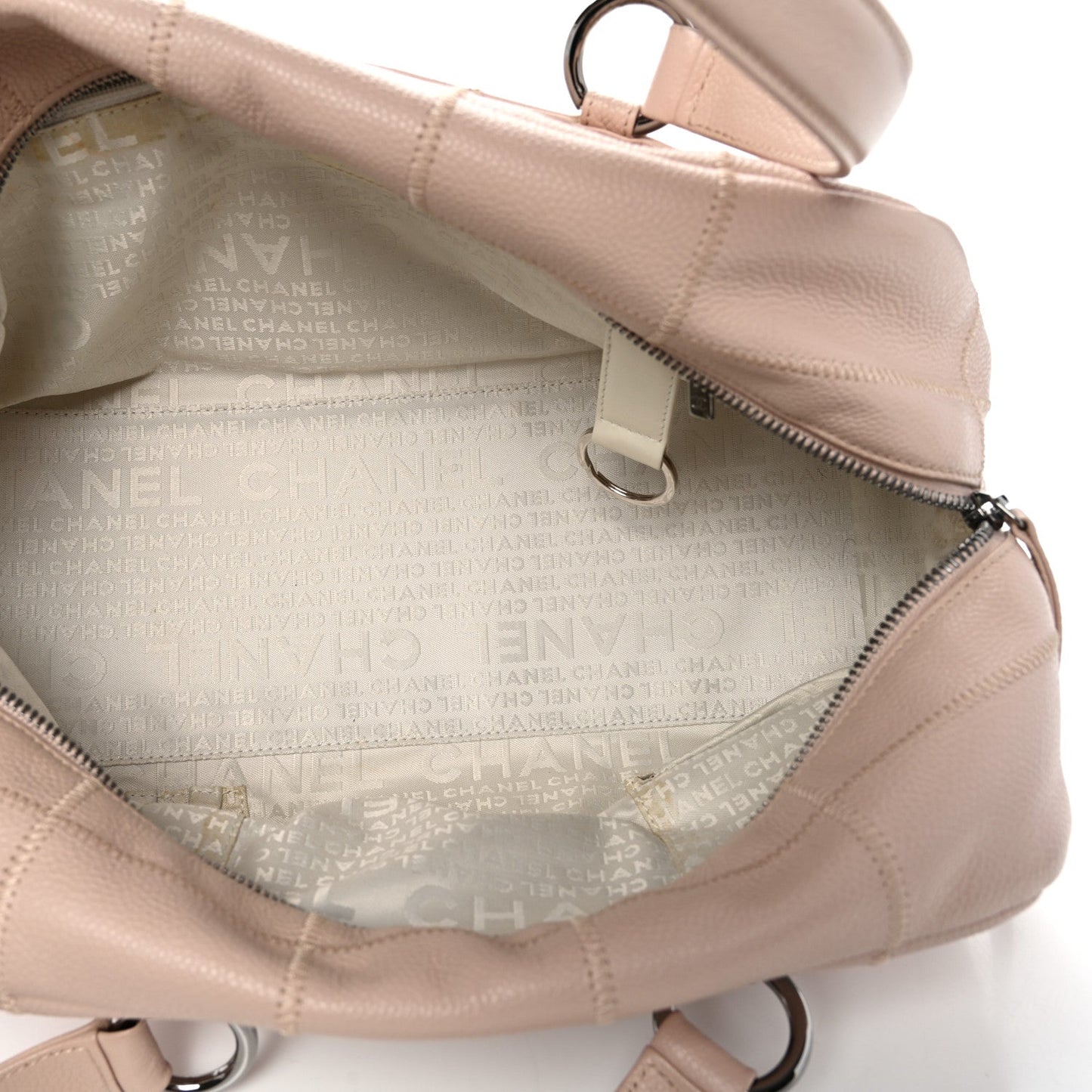 Caviar Square Stitched Bowler Pink