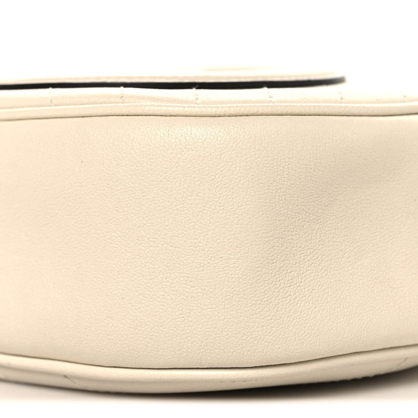 Sakai Be Green Calfskin Diagonal Stitched Mini Blondie Shoulder Bag Mystic White