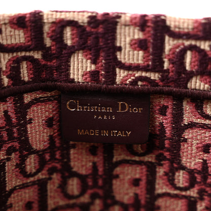 Oblique Large Book Tote Burgundy Multicolor