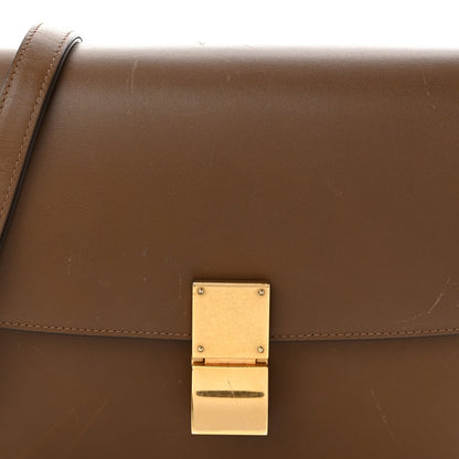 Box Calfskin Medium Classic Box Flap Bag Camel