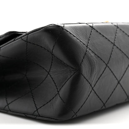 Aged Calfskin Quilted 2.55 Reissue 226 Flap Black