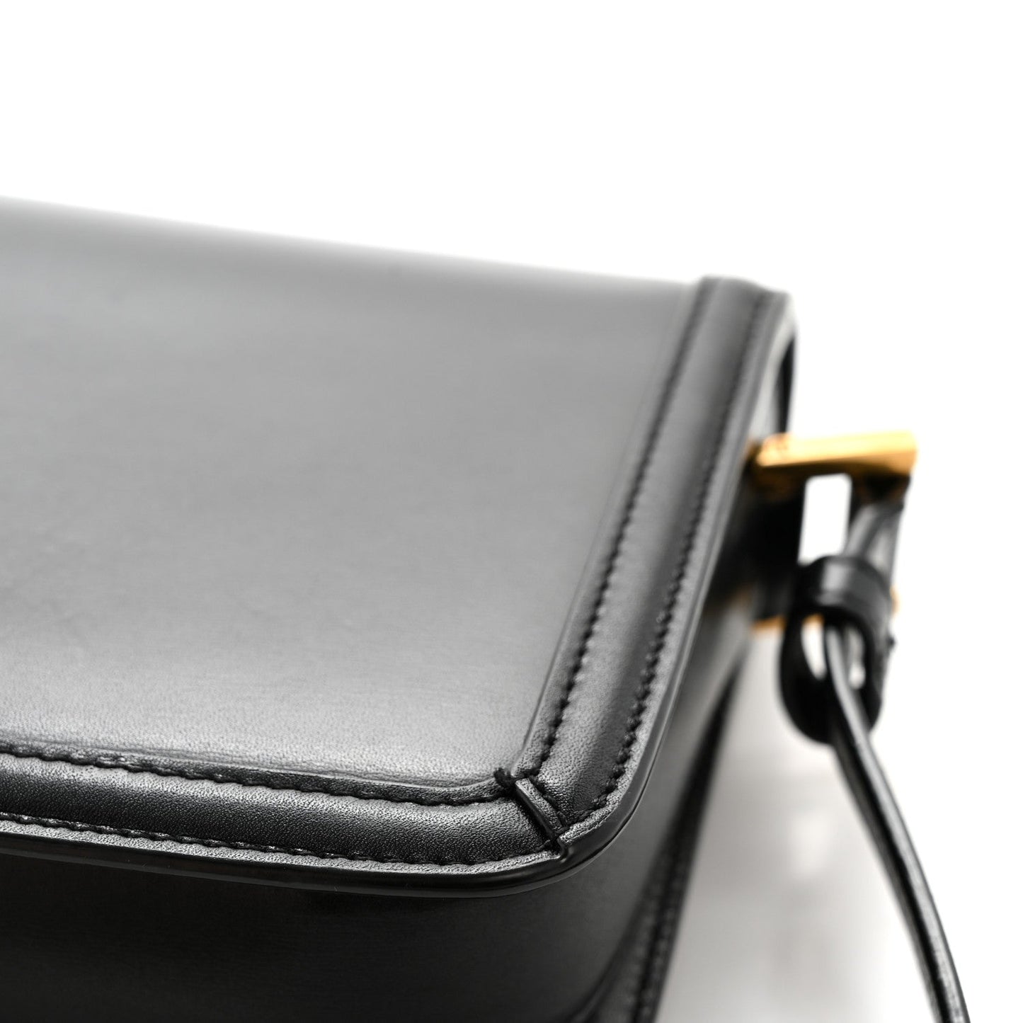 Smooth Calfskin Small Solferino Satchel Black