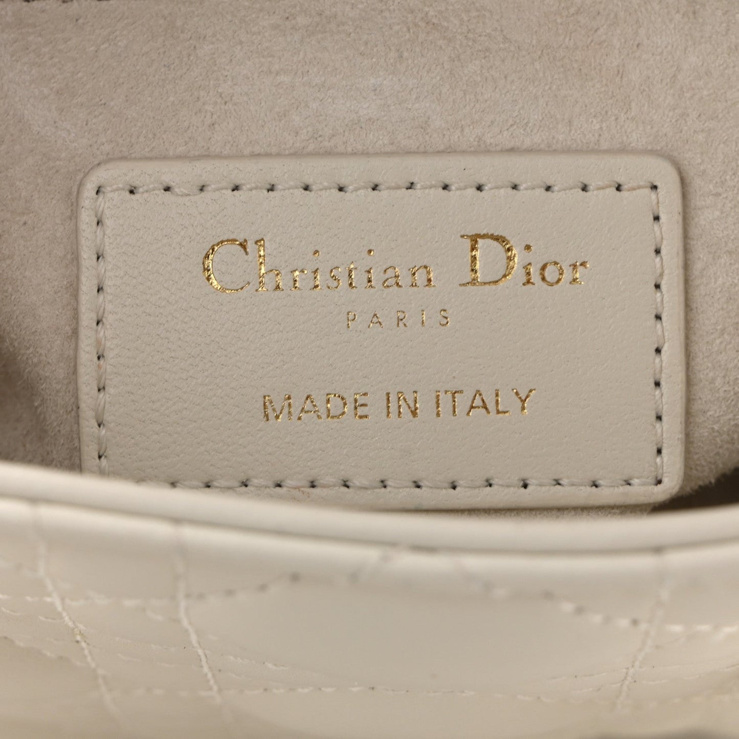 Lambskin Cannage Mini Lady Dior White