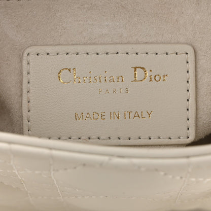 Lambskin Cannage Mini Lady Dior White