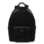 Oblique Jacquard Saddle Zip Backpack Black