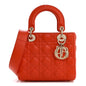 Lambskin Cannage Small My ABCDior Lady Dior Orange