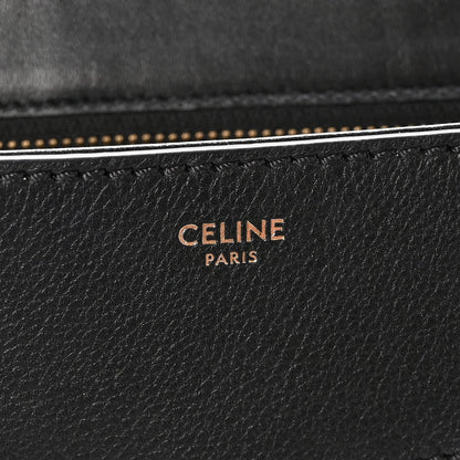 Supple Grained Calfskin Medium Polly Black