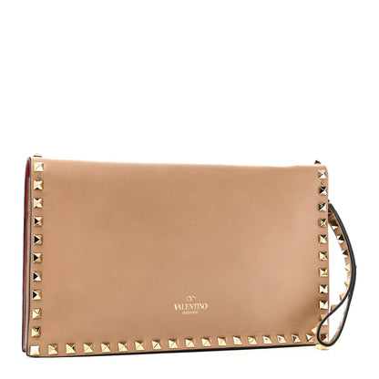 Nappa Rockstud Wristlet Clutch Alpaca