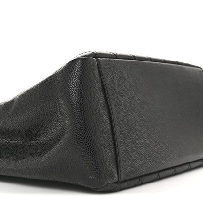 Caviar Quilted Grand Shopping Tote GST Black