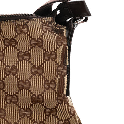 Monogram Calfskin Perforated Medium Flat Messenger Bag Dark Brown