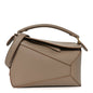 Grained Calfskin Small Puzzle Edge Bag Sand