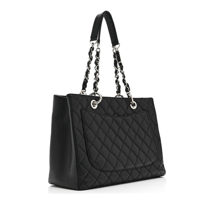 Caviar Quilted Grand Shopping Tote GST Black
