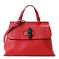 Cellarius Calfskin Small Bamboo Daily Top Handle Bag Hibiscus Red