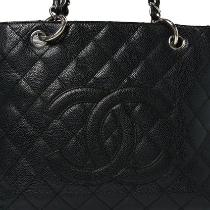Caviar Quilted Grand Shopping Tote GST Black