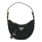 Re-Nylon Spazzolato Mini Arque Shoulder Bag Black