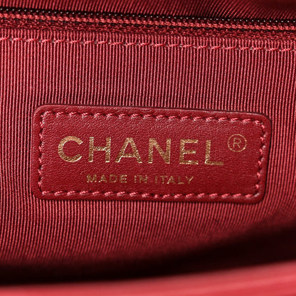 Lambskin Quilted New Medium Boy Flap Dark Red