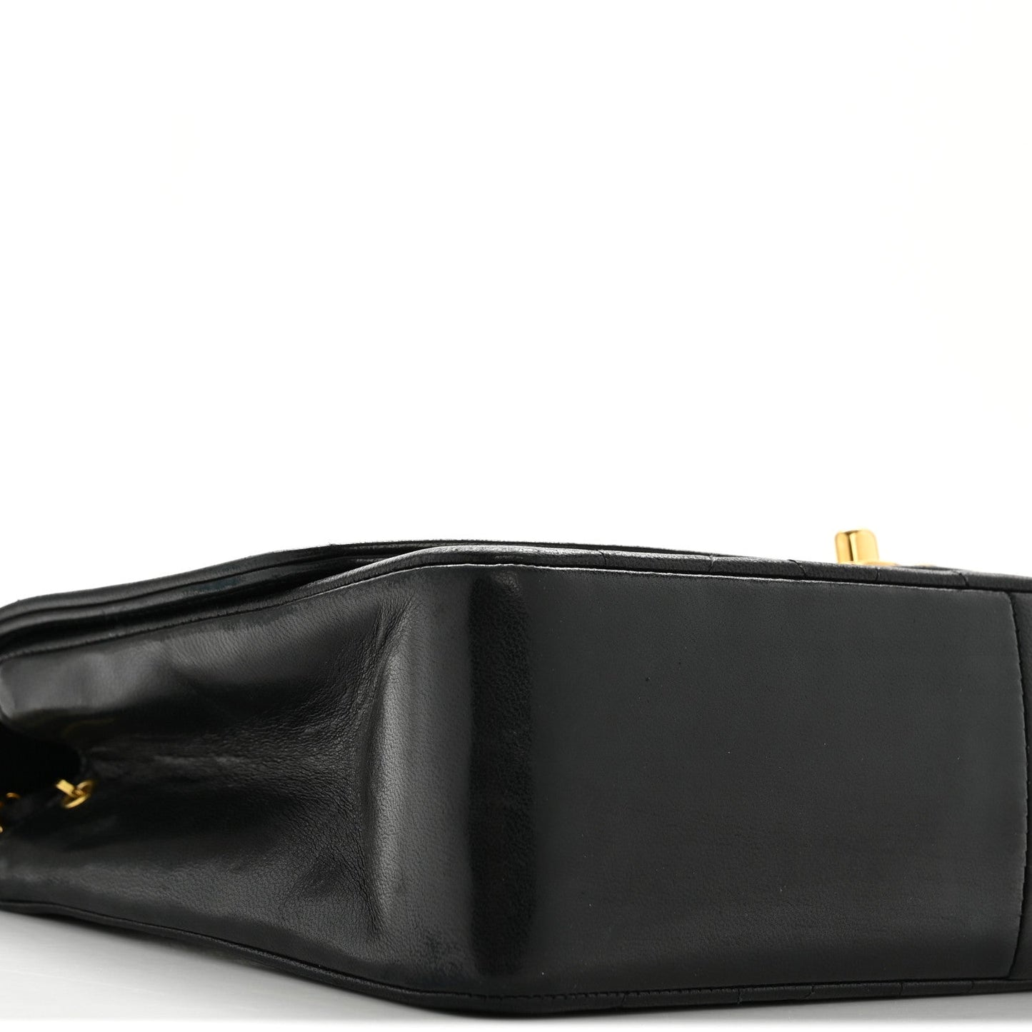 Lambskin Quilted Medium Single Flap Black