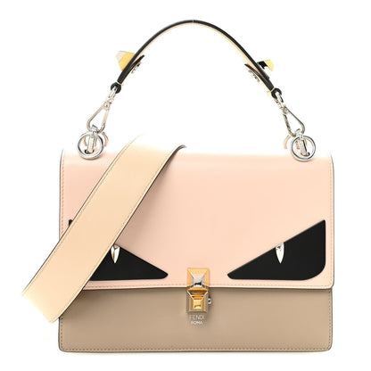 Vitello Liberty Lucido Metal Monster Eyes Studded Kan I Shoulder Bag Cuoio Bubblegum Light Blue