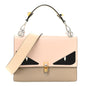 Vitello Liberty Lucido Metal Monster Eyes Studded Kan I Shoulder Bag Cuoio Bubblegum Light Blue