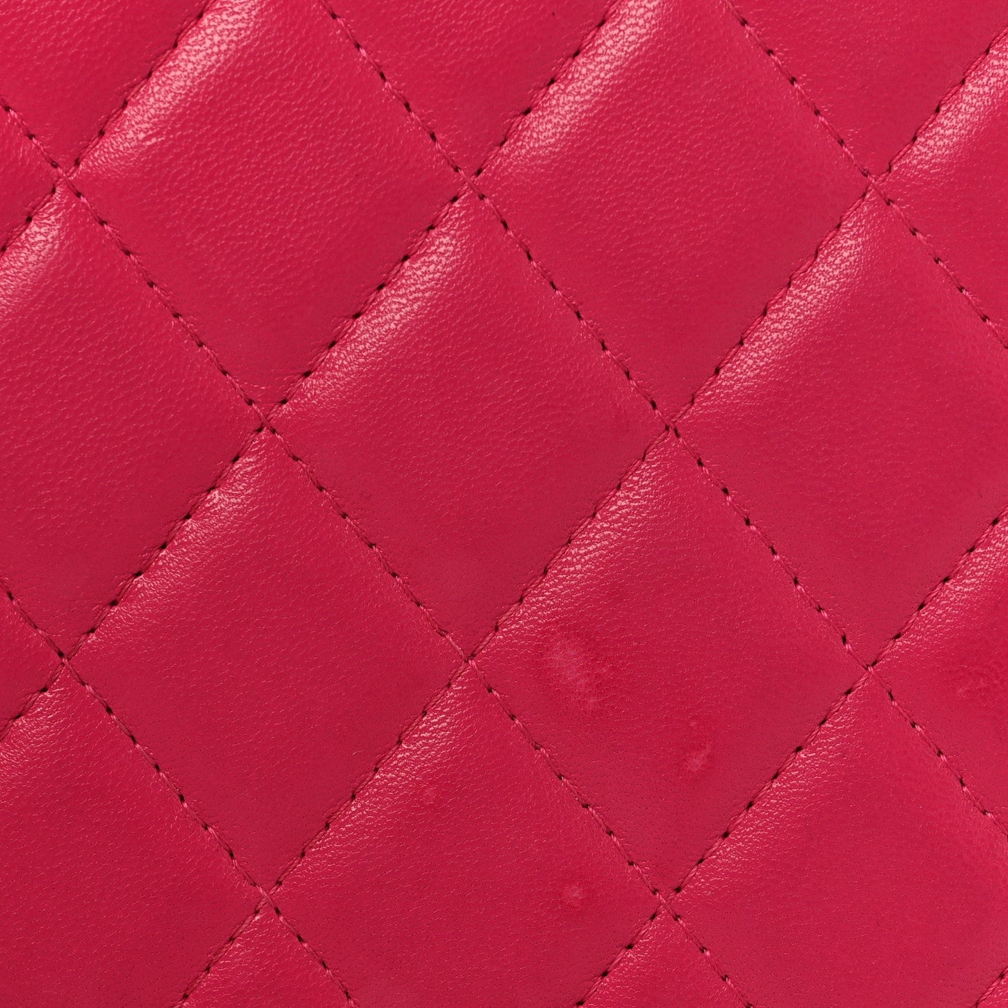 Lambskin Quilted Large Zip Around Organizer Wallet Pink