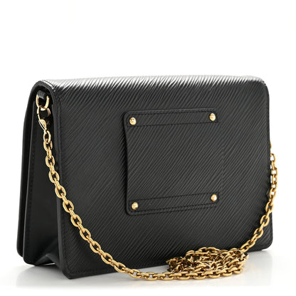 Epi Twist Belt Chain Wallet Black