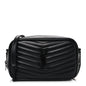 Calfskin Matelasse Monochrome Monogram Mini Lou Camera Bag Black