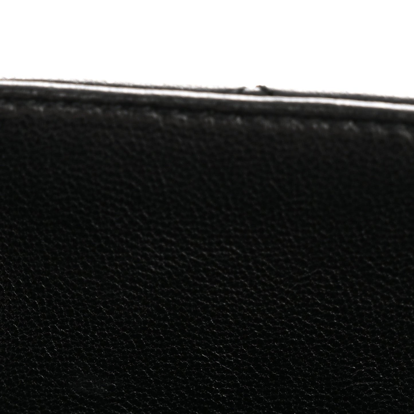 Lambskin Quilted Chaine Lettre Small Bucket Bag Black