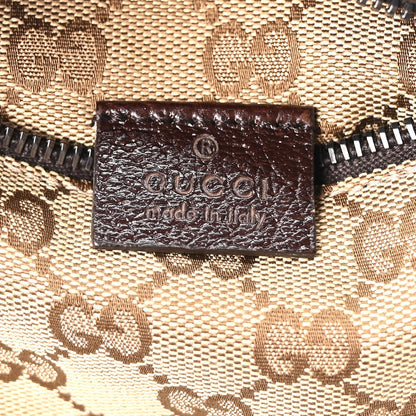 GG Monogram Web Double Pocket Belt Bag Dark Brown