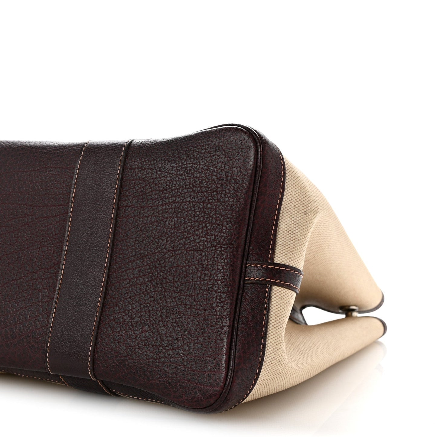 Buffle Skipper Toile Garden Party 36 MM Tote Marron Fonce