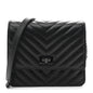 Aged Calfskin Chevron Quilted Reissue 2.55 Square Wallet On Chain WOC So Black