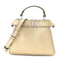 Metallic Cuoio Roma Sellerissima Nappa Sintetica Tape Stitch Petite Peekaboo I SEE U Iconic Satchel Platino