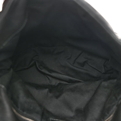 Lambskin Quilted Medium Loulou Puffer Monogram Chain Satchel Black