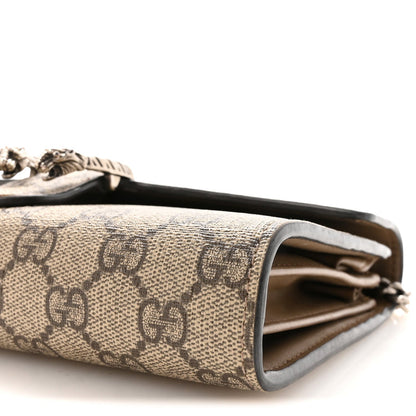 GG Supreme Monogram Mini Dionysus Chain Wallet Beige Taupe