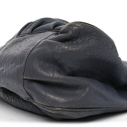 Crinkled Lambskin Mia Tote Blue