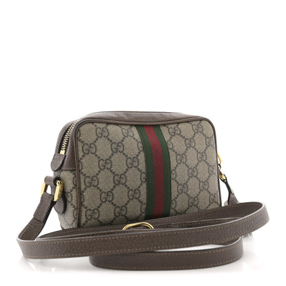 GG Supreme Monogram Web Mini Ophidia Shoulder Bag Brown