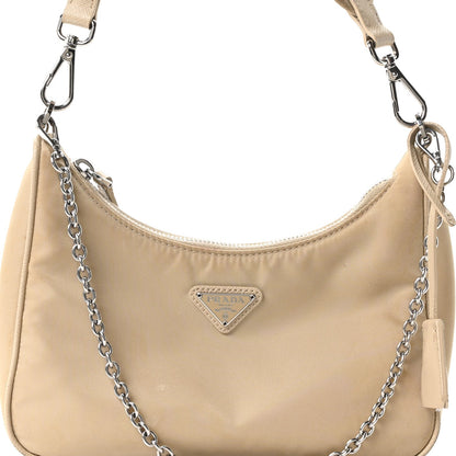 Re-Nylon Saffiano Re-Edition 2005 Shoulder Bag Deserto
