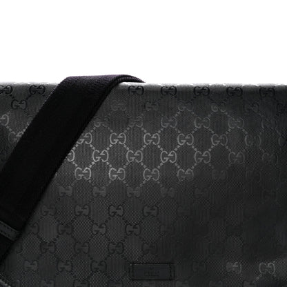Imprime Monogram Medium Double Buckle Flap Messenger Bag Black