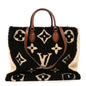 Shearling Monogram Giant Teddy Onthego GM Black White