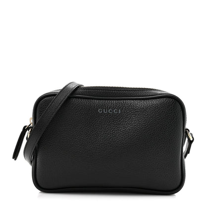 Pebbled Calfskin Shoulder Bag  Black
