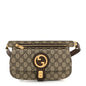 GG Supreme Monogram Textured Dollar Calfskin Blondie Belt Bag Beige Ebony New Acero