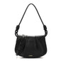 Shiny Nappa Calfskin Paseo Satchel Black
