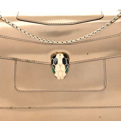 Metallic Calfskin Serpenti Forever Shoulder Bag Bronze