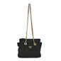Nylon Tessuto Impuntu Quilted Flap Shoulder Bag Black