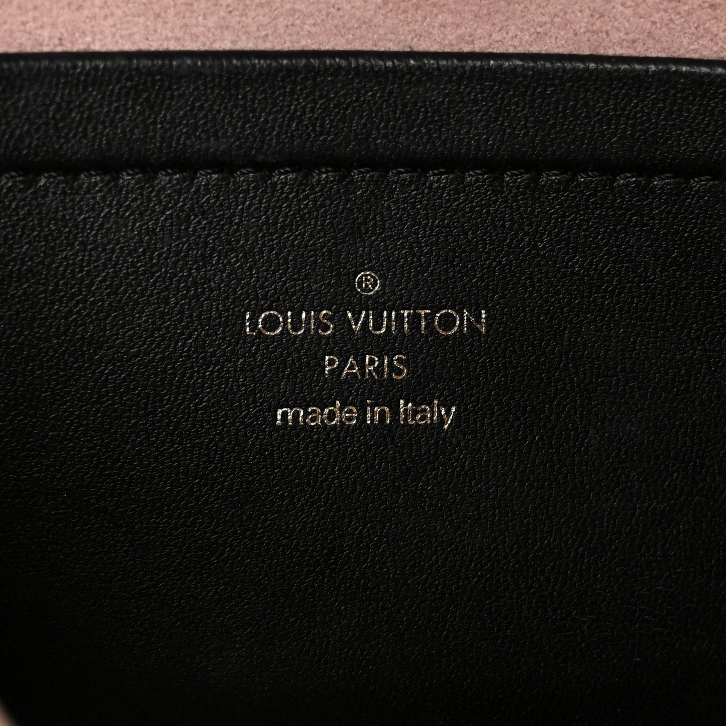 Lambskin Embossed Monogram Pochette Coussin Black