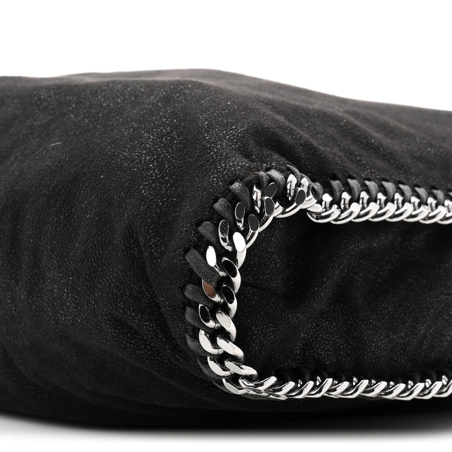 Shaggy Deer Small Falabella Fold Over Tote Black
