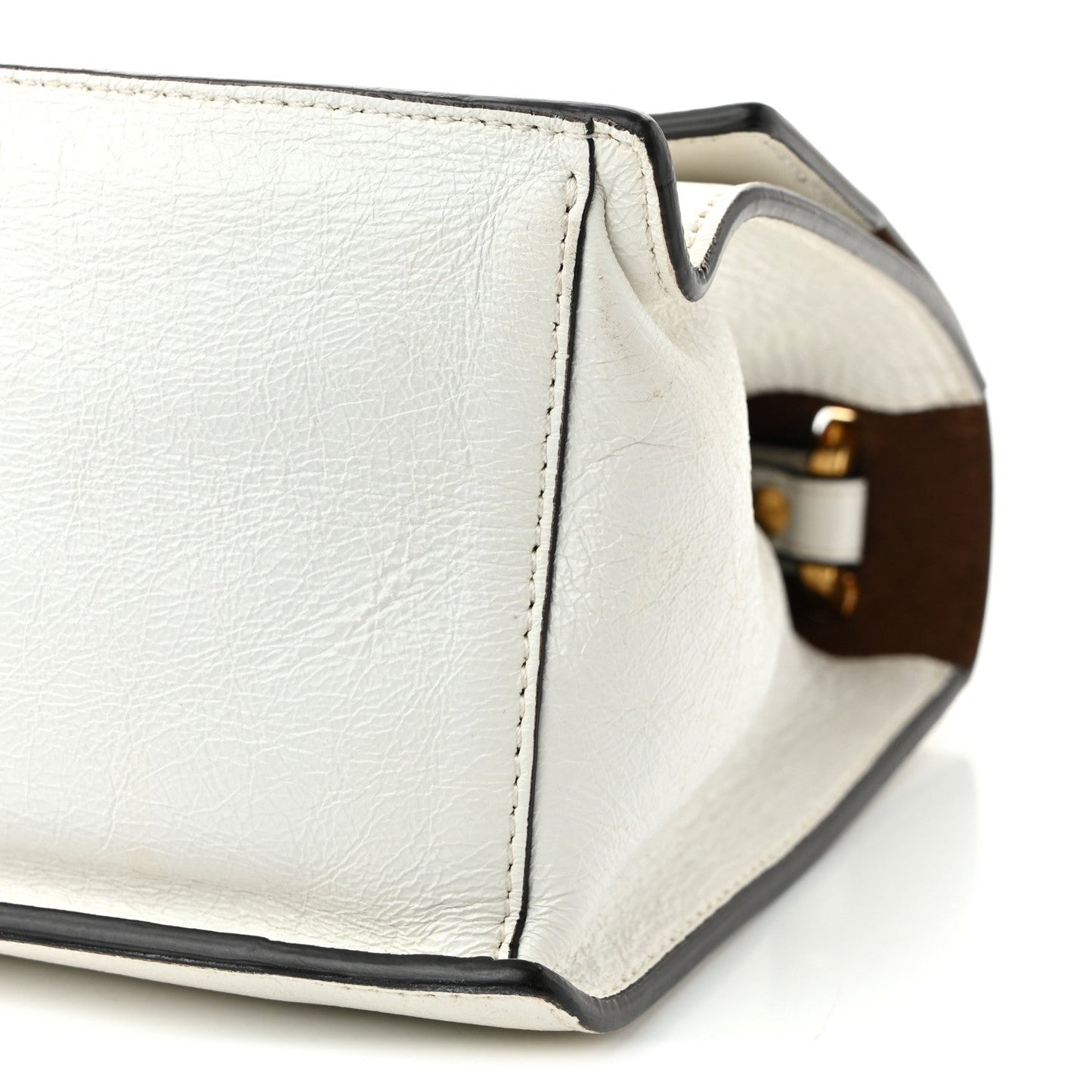 Agnello Old Shine F is Fendi Kan U Shoulder Bag White