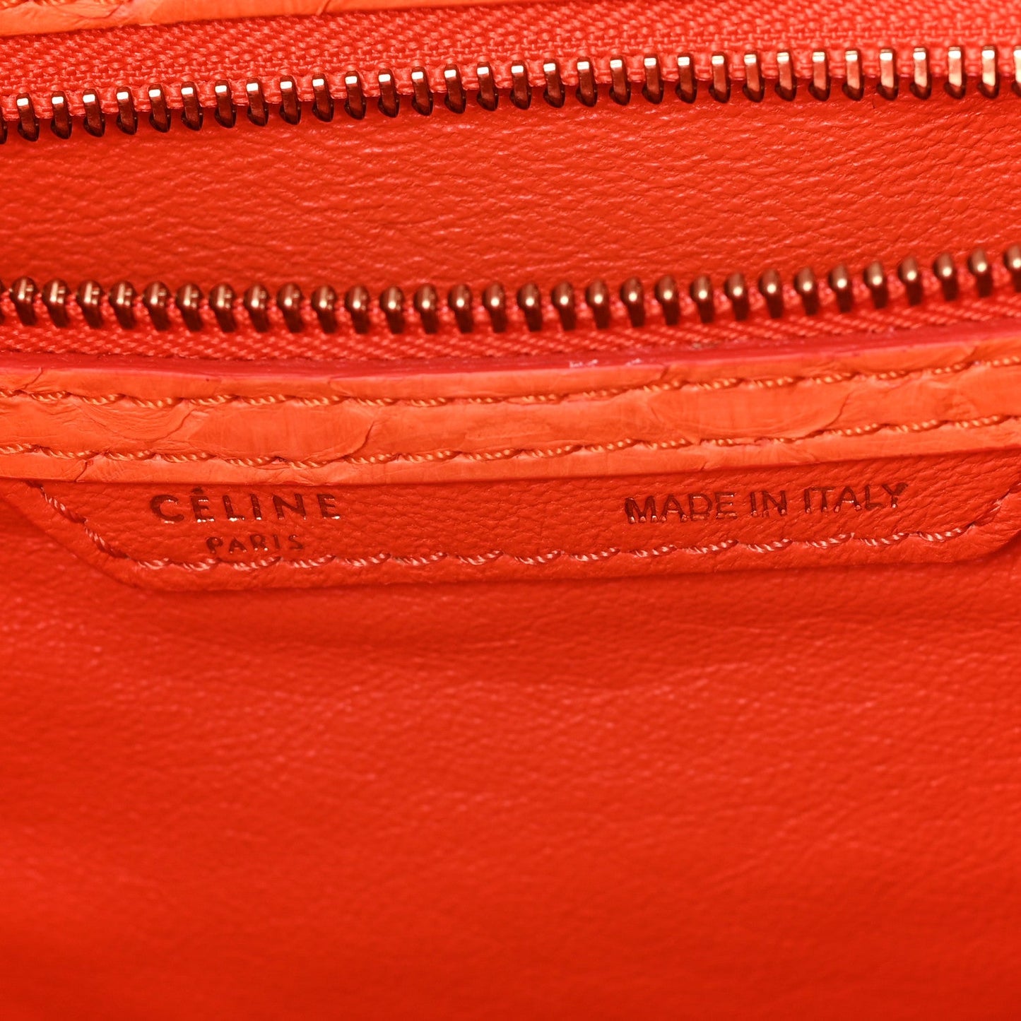 Snakeskin Mini Luggage Orange
