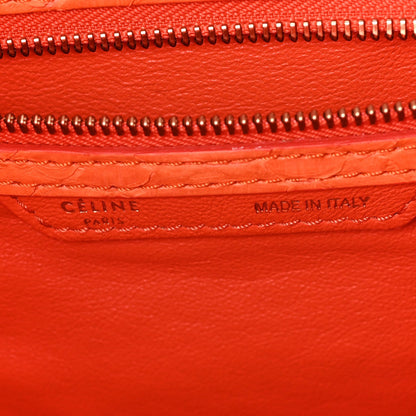 Snakeskin Mini Luggage Orange